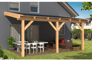 Een houten veranda voor aan uw huis