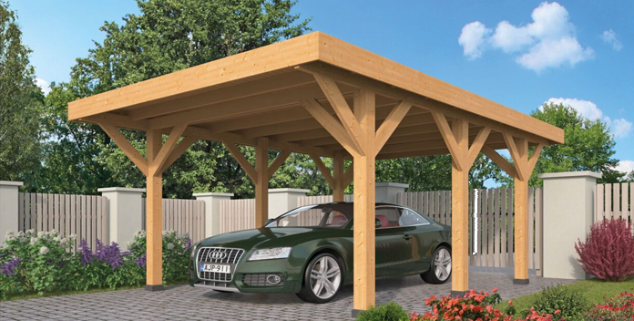 Houten carport