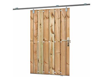 Tuinpoort met schuifdeursysteem 130x195 cm geïmpregneerd