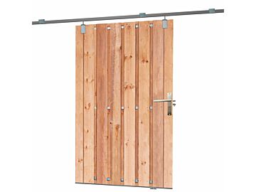 Tuinpoort met schuifdeursysteem 130x195 cm Red Class Wood