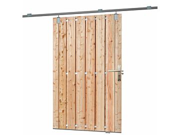 Tuinpoort met schuifdeursysteem 130x195 cm Douglas