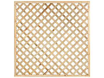 Trellis scherm diagonaal recht met lijst geïmpregneerd hout