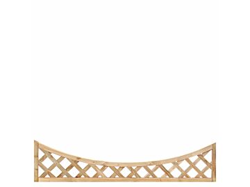 Trellis scherm diagonaal met holle lijst geimpregneerd hout