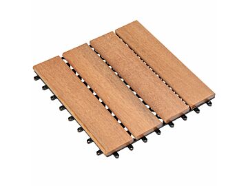 Tuintegel hardhout Siantar 30x30cm met kunststof kliksysteem
