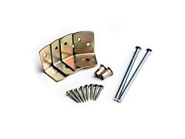 Betonpaal bevestigingsset verzinkt voor palen 10x10cm (set 4 stuks)
