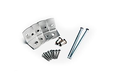 Betonpaal bevestigingsset RVS voor palen 10x10cm (set 4 stuks)