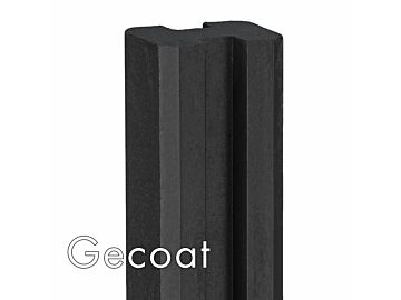 Tussenpaal met kabeldoorvoer antraciet gecoat 11.5x11.5x298cm betonsysteem Spaarne - voor motiefplaten of tuinscherm