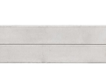 Motiefplaat blokhutprofiel wit / grijs 26 x 3.5 x 184 cm