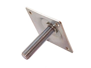Hoogteverstelling deluxe betonpoer RVS- M16