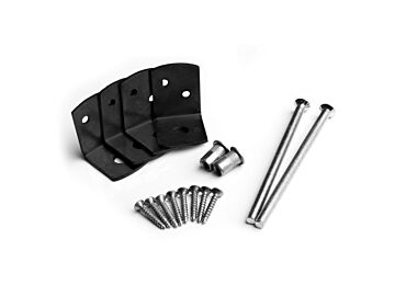 Betonpaal bevestigingsset antraciet voor palen 10x10cm (set 4 stuks)