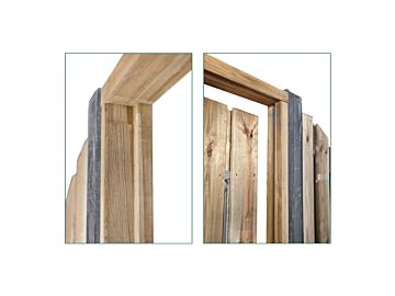 Deur kozijn met kader en aanslag lat H180-210cm x B90-150cm