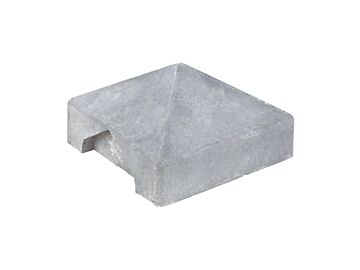 Afdekpet Pyramide wit / grijs sleufpaal