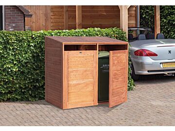 Kliko ombouw containerberging dubbel hardhout 150x75x135cm
