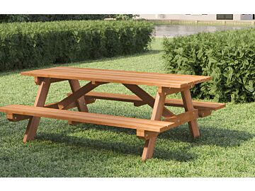 Picknicktafel Business hardhout mahonie 200x160x75cm
