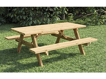 Picknicktafel geïmpregneerd hout 180 x 162 x 76 cm Extra solide uitvoering