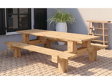 Picknicktafel Boss lariks / douglas hout 250x180x75cm