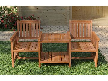 Hardhout loveseat standaard tete-a-tete 164x85cm