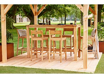 Luxe teak barset Buckingham 7-delig