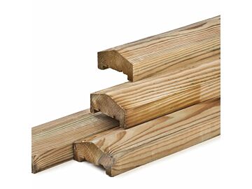  Afdeklat piramide 3-planks geimpregneerd 4.5x8.8x180cm