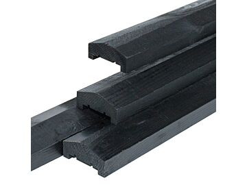  Afdeklat piramide 3-planks zwart gespoten 4.5x6.8x180cm