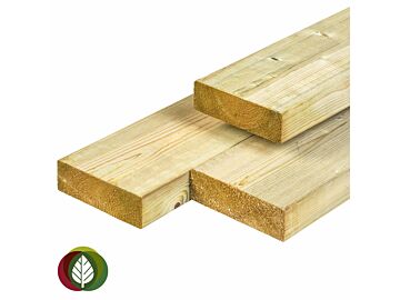 Verbindingsbalk Geimpregneerd voor sleufpalen 3.5x11.5x400cm