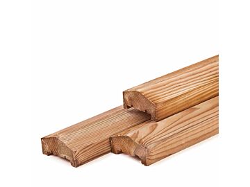  Afdeklat piramide 3-planks Red Class Wood 4.5x6.8x180cm