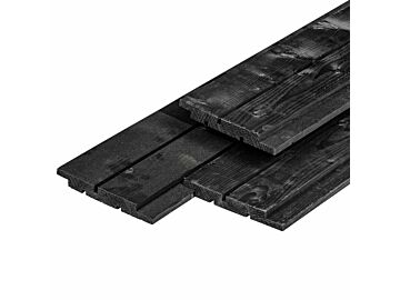 Channelsiding Zwart Gespoten NE Vuren 1.8x14.5cm