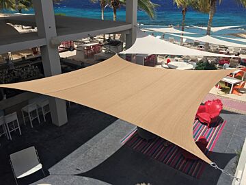 Schaduwzeil vierkant 550x550cm zandbeige