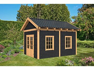 Overkapping zadeldak Hamar L 478x395 cm type 4 met zwarte wanden