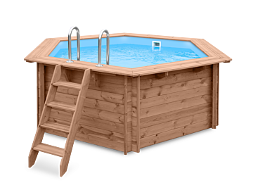 Houten zwembad 355x307cm Mambo Beach
