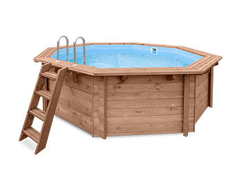 Houten zwembad 434x401cm Cabana Beach