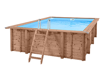 Houten zwembad 600x419cm Playa Lagun