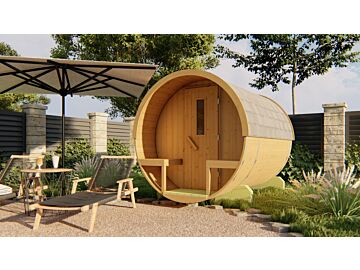 Barrelsauna 195 x 250 cm Thermowood 