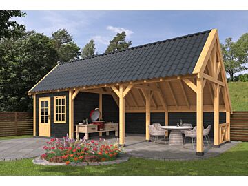 Kapschuur Billund type 8 XXL 1043x512cm met zwarte wanden