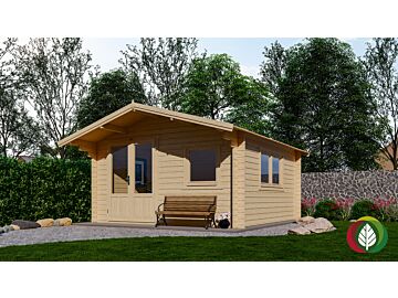 Blokhut 4x4 Interflex 440x440cm + luifel 90cm