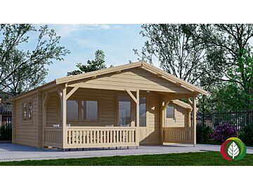 Blokhut 5x4+2Z Interflex 690x440cm + veranda / luifel 200cm