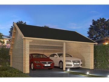 Houten kapschuur garage / carport Nysse 600x600cm Tuindeco