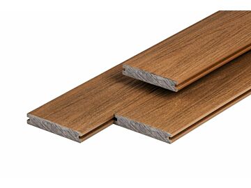 PuraShield composiet vlonderplank 2,3 x 13,8 x 400 cm clip systeem, massief, Teak