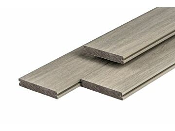 PuraShield composiet vlonderplank 2,3 x 13,8 x 500 cm clip systeem, massief, light grey