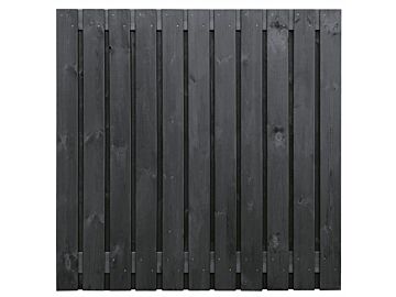 Tuinscherm Dresden zwart gespoten 23-planks