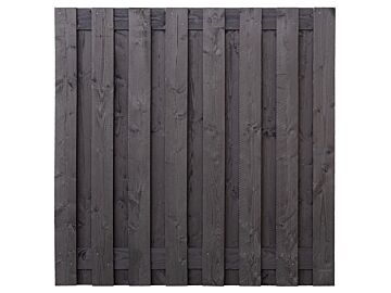Tuinscherm Sabien zwart geimpregneerd 17-planks 180x180cm