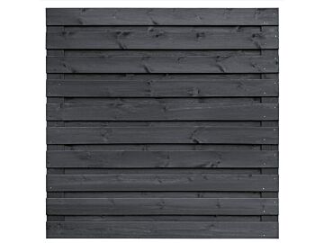 Tuinscherm Kassel zwart gespoten 21-planks 180x180cm