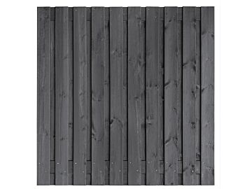 Tuinscherm Hengelo zwart geimpregneerd 21-planks 180x180cm