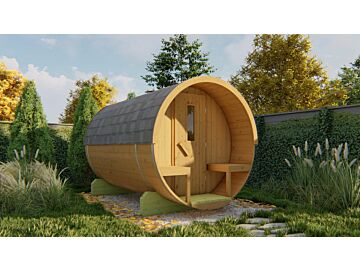 Barrelsauna 205 x 300 cm Thermowood 