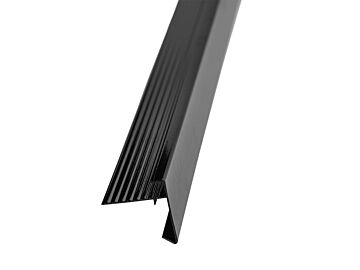 Aluminium daktrim recht zwart 250 cm