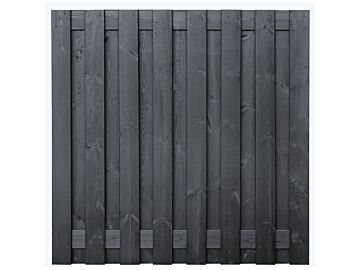 Tuinscherm Hamburg zwart gespoten 17-planks 180x180cm