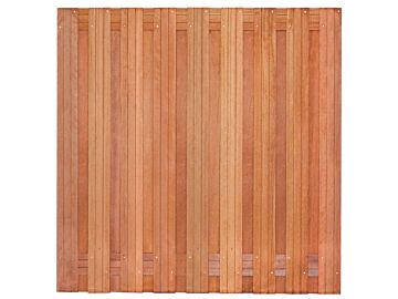 Tuinscherm Harlingen hardhout 19 planks