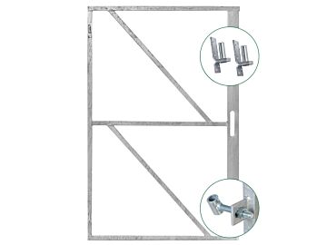 Metalen / IJzeren deurframe met slotkast voor tuindeur