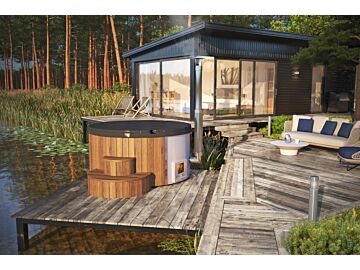 Luxe Hottub 220cm - Fiberglas binnenbak - interne kachel