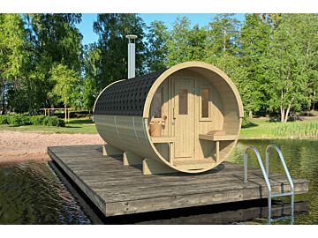 Barrelsauna 205 x 400 cm Vurenhout